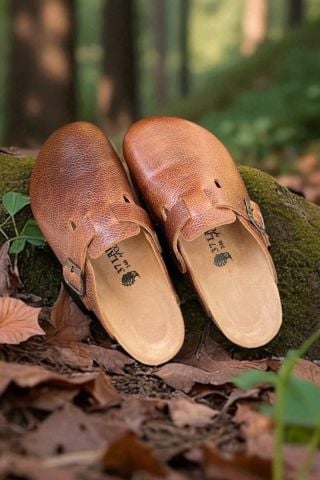 Land of Cork | Taba Hakiki Deri Unisex Anatomik Terlik – Silinebilir Doğal Mantar Tabanlı