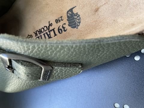 Land of Cork | Yeşil Hakiki Deri Unisex Anatomik Terlik – Silinebilir Doğal Mantar Tabanlı