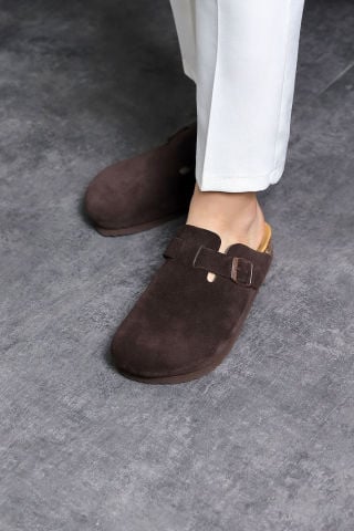 Land of Cork doğal mantar taban acı kahve hakiki deri terlik