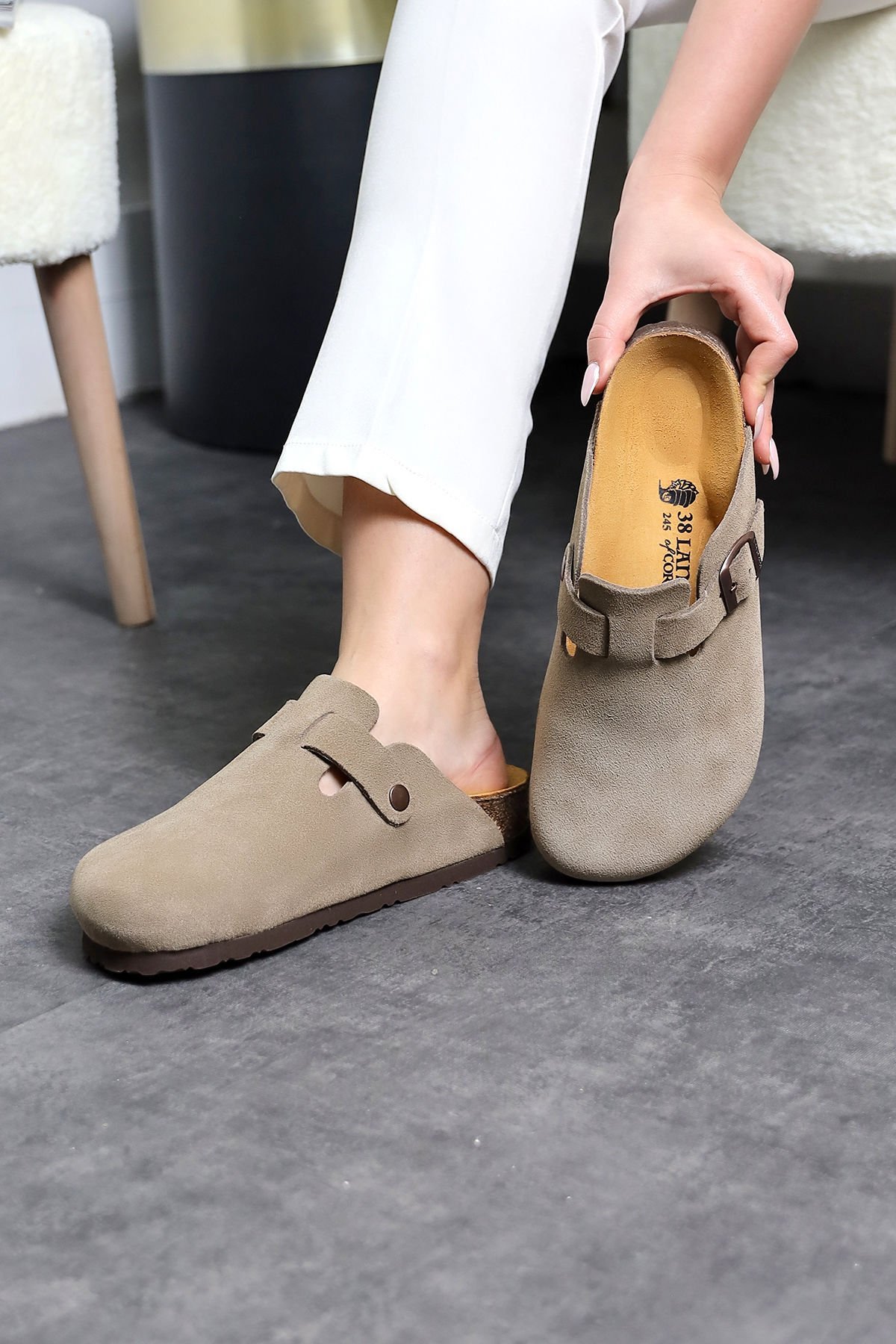 Land of Cork Mantar Taban Deri Terlik