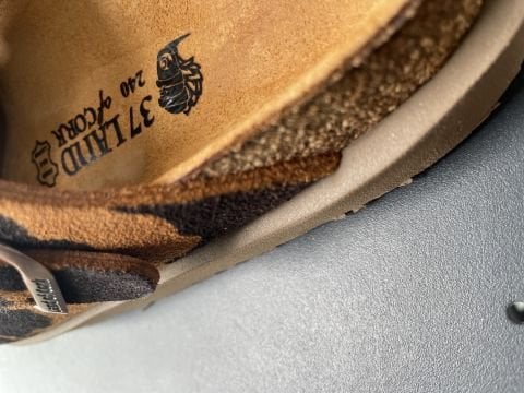 Land of Cork Cow Animal Desenli Ortopedik Terlik – El Yapımı, Platform Taban , Mantar Taban, Kadın Günlük Terlik