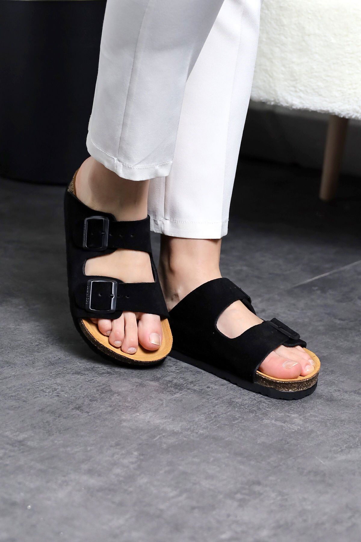 Land of Cork Doğal Mantar Taban Deri Terlik