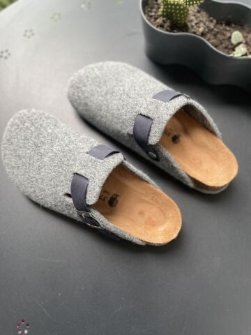 Land of Cork doğal mantar taban keçe terlik