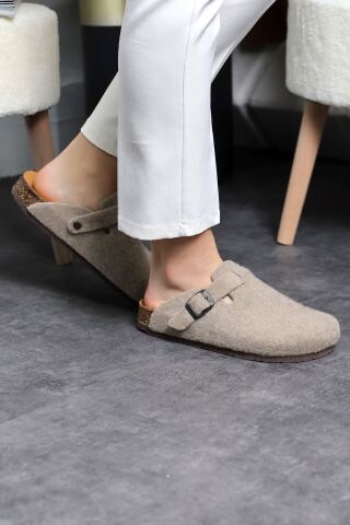 Land of Cork doğal mantar taban keçe terlik