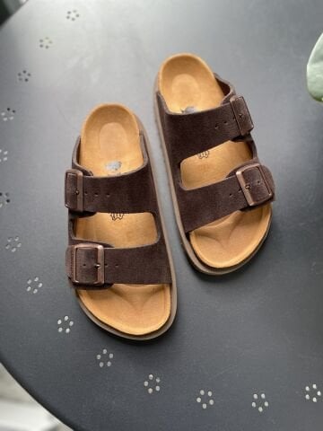 Land of Cork Hakiki Deri Kadın Terlik | Doğal Mantar Taban & Ark Destekli