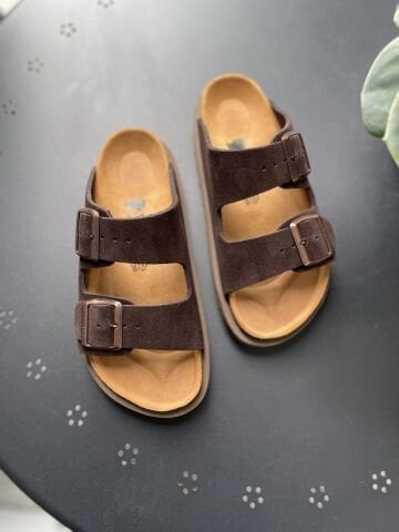 Land of Cork Hakiki Deri Kadın Terlik | Doğal Mantar Taban & Ark Destekli