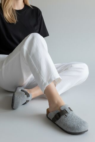 Land of Cork Mantar Taban İthal Keçe Terlik