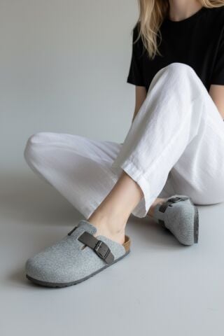 Land of Cork Mantar Taban İthal Keçe Terlik