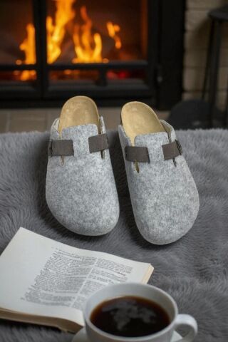 Land of Cork Mantar Taban İthal Keçe Terlik