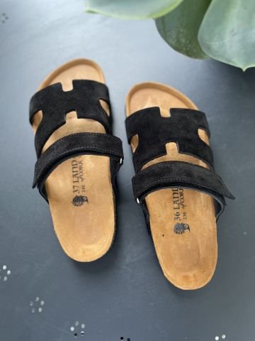 Land of Cork  Süet Deri Kadın Terlik – Anatomik Doğal Mantar Taban