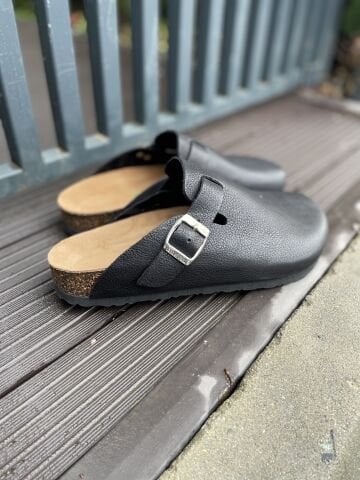 Land of Cork doğal mantar taban deri terlik