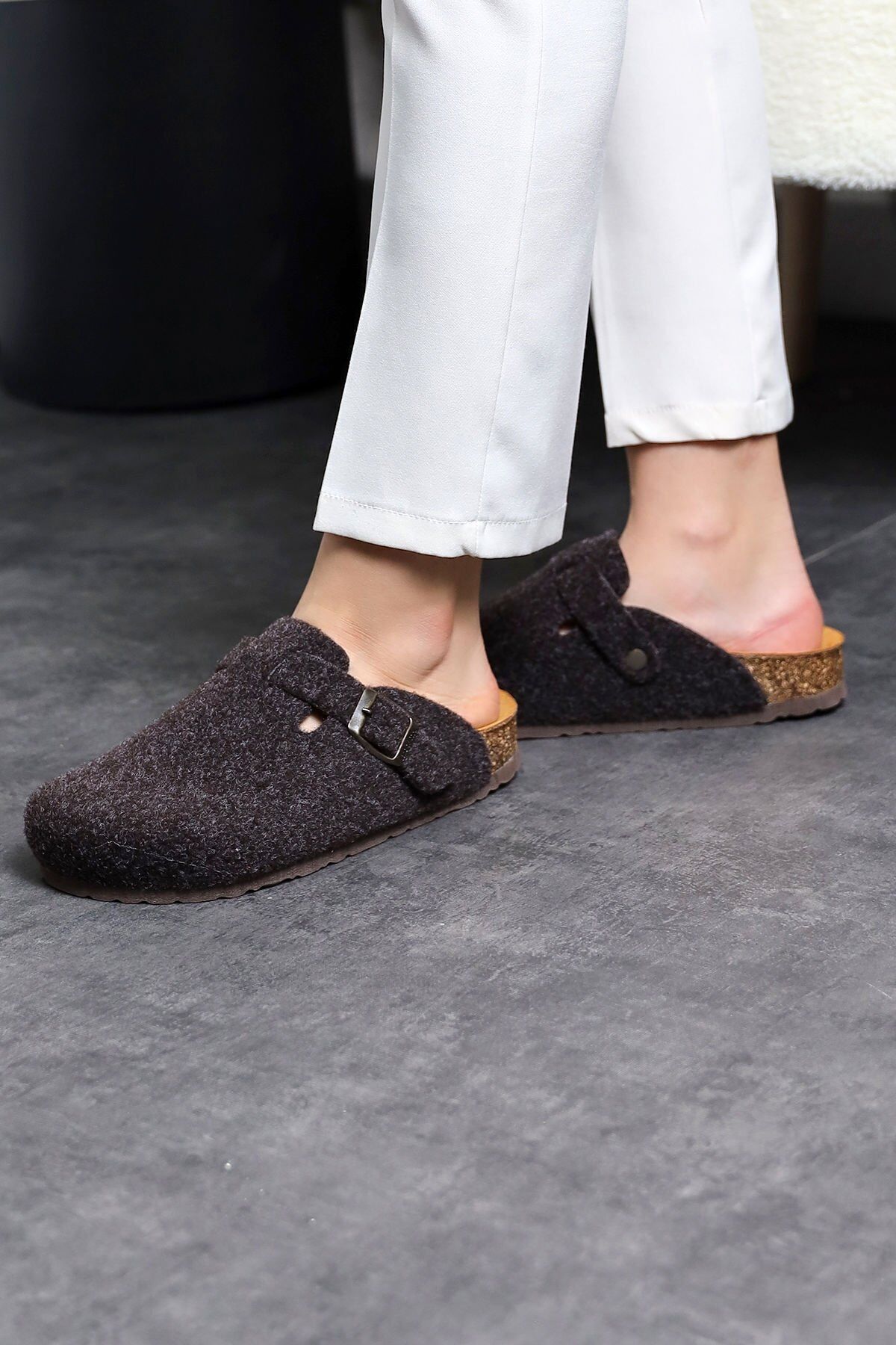 Land of Cork doğal mantar taban keçe terlik(Kopya)