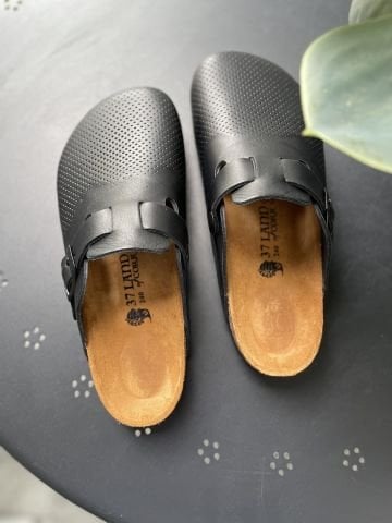 Land of Cork doğal mantar taban deri sabo terlik