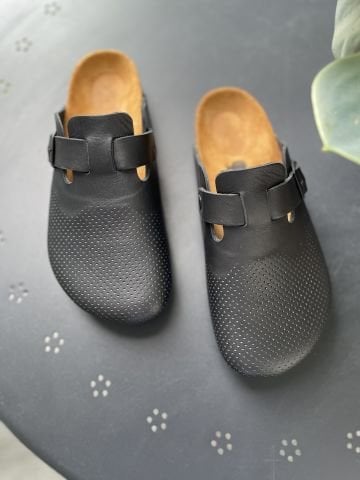 Land of Cork doğal mantar taban deri sabo terlik