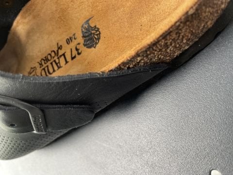 Land of Cork doğal mantar taban deri sabo terlik