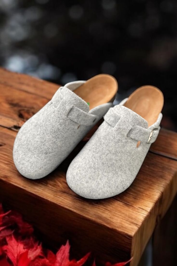 Land of Cork doğal mantar taban keçe terlik(Kopya)