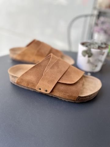 Land of Cork Mantar Taban Kahverengi Deri Terlik