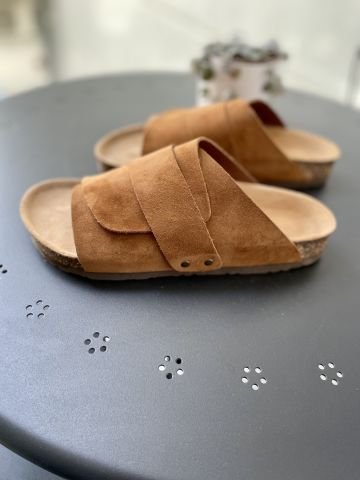 Land of Cork Mantar Taban Kahverengi Deri Terlik