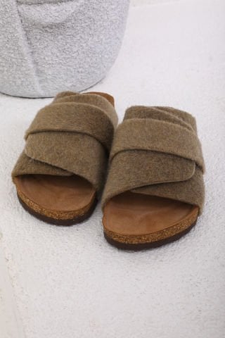 Land of Cork Mantar Taban Taba Keçe Terlik