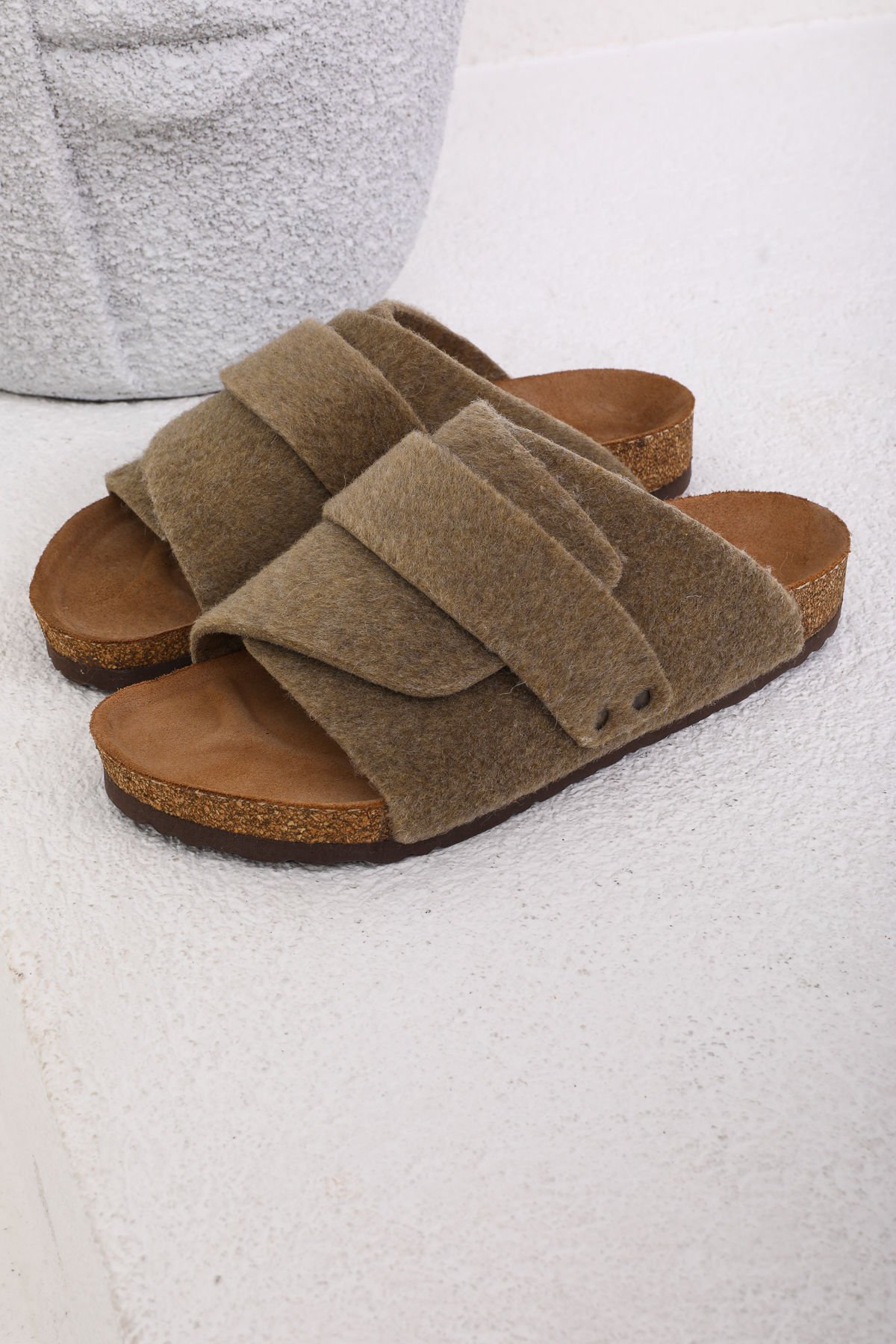 Land of Cork Mantar Taban Taba Keçe Terlik