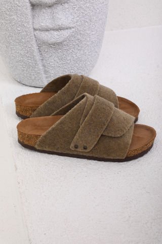 Land of Cork Mantar Taban Taba Keçe Terlik