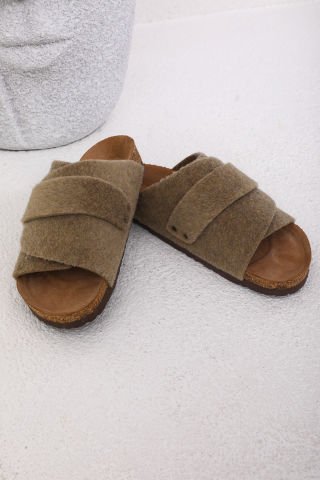 Land of Cork Mantar Taban Taba Keçe Terlik