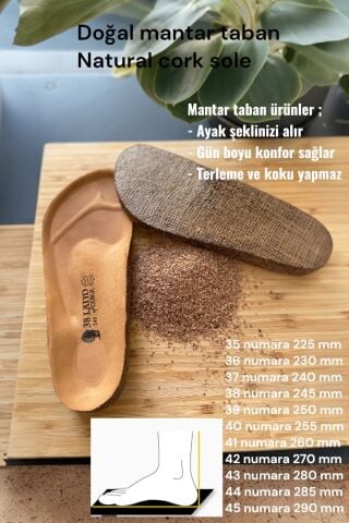 Land of Cork Anatomik Ark Destekli Doğal Mantar Taban Hakiki Süet Deri Leopar Desen Terlik