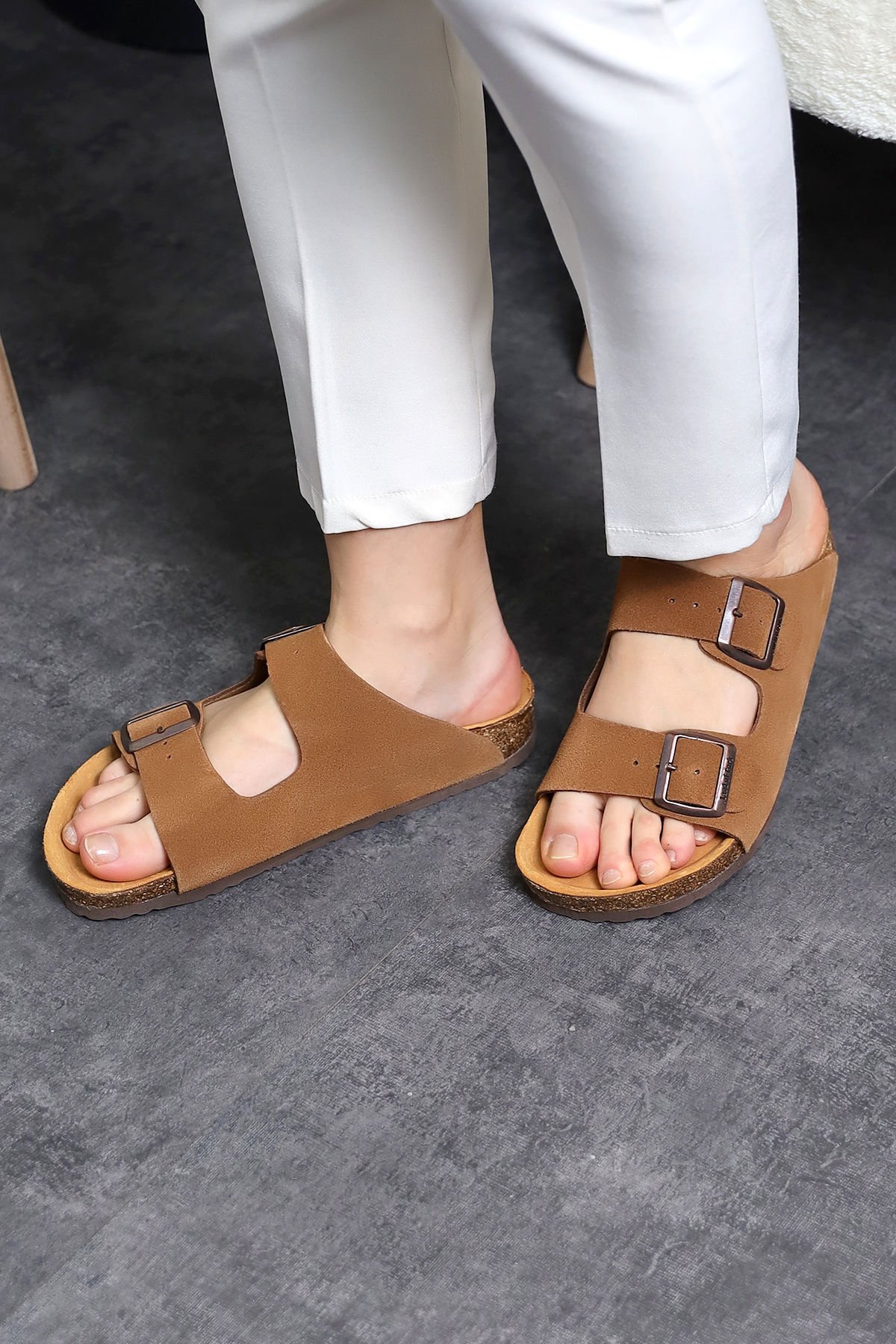 Land of Cork doğal mantar taban hakiki deri