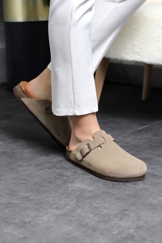 Land of Cork doğal mantar taban hakiki deri terlik