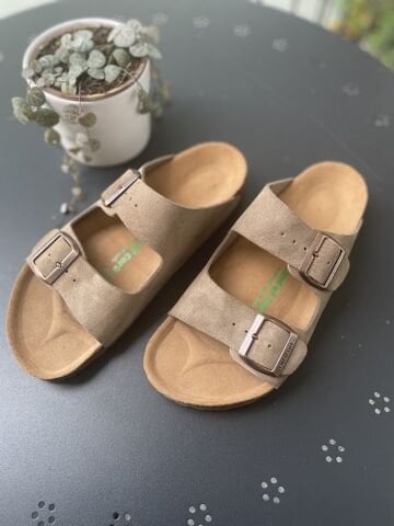 Land of Cork doğal mantar taban hakiki süet deri terlik