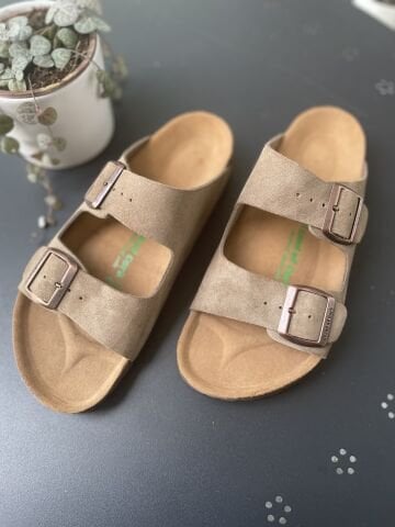 Land of Cork doğal mantar taban hakiki süet deri terlik