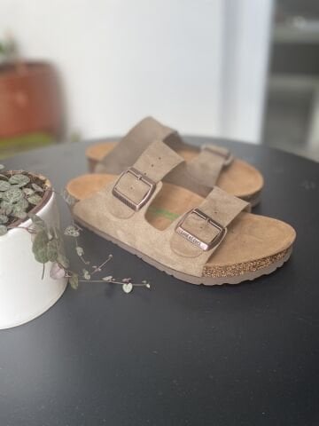 Land of Cork doğal mantar taban hakiki süet deri terlik