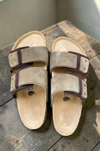 Land of Cork LC Unisex Doğal Mantar Tabanlı Anatomik Ark Destekli Hakiki Deri Günlük Konfor Terlik