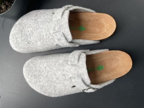 Land of Cork doğal mantar taban keçe terlik