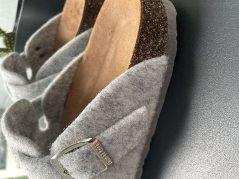 Land of Cork doğal mantar taban keçe terlik