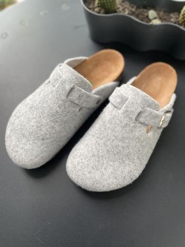 Land of Cork doğal mantar taban keçe terlik