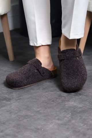 Land of Cork doğal mantar taban keçe terlik