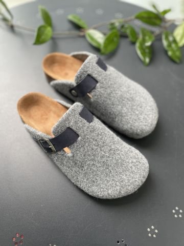 Land of Cork doğal mantar taban keçe terlik