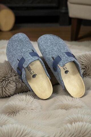 Land of Cork doğal mantar taban keçe terlik